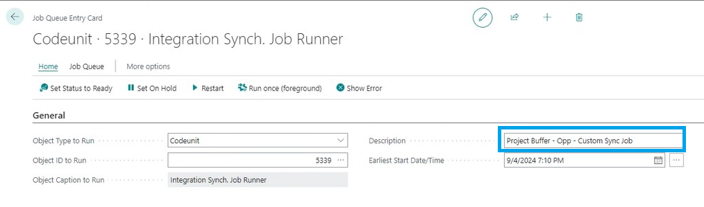 BC CE Integration - Project Setup options