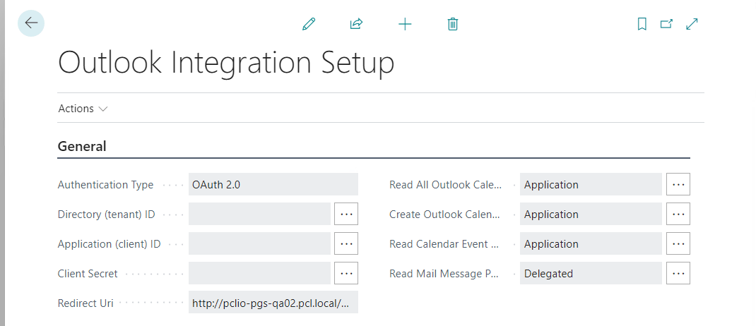 Outlook Integration Setup