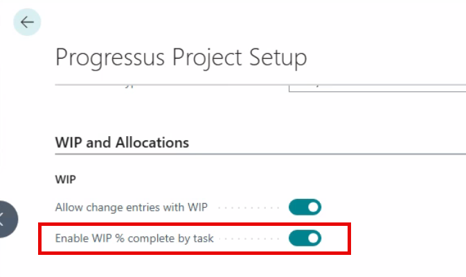 Over/Under Billing - Project Setup