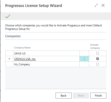 Progressus License Setup