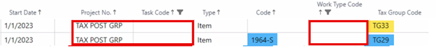 Tax Posting Setup Hierarchy
